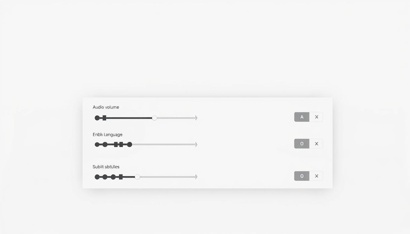 Audio and subtitle settings for streaming