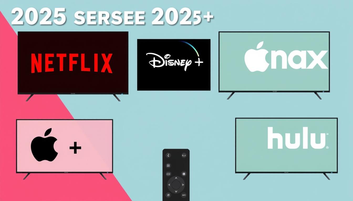 Collage of streaming platforms showing where to watch the top series of 2025