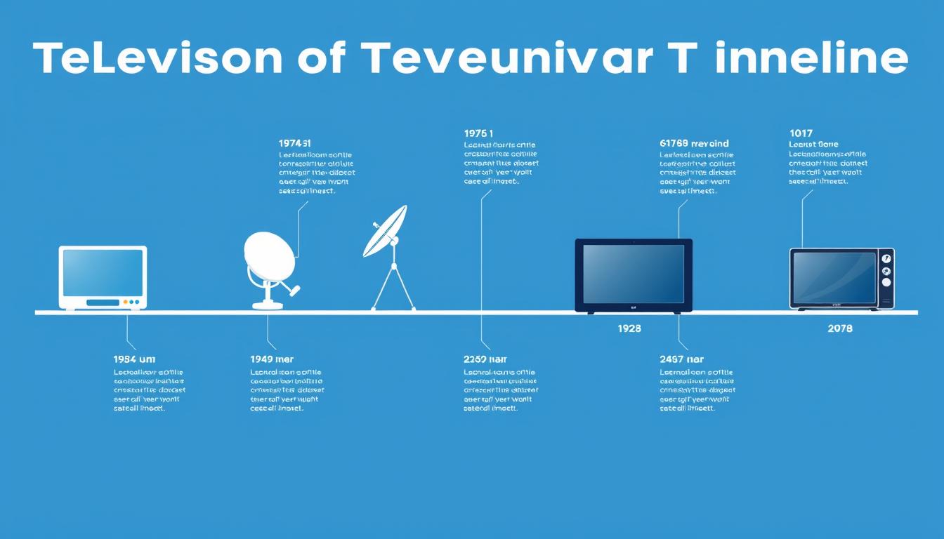 Evolution timeline showing the transition from traditional cable TV to streaming platforms, highlighting the future of TV and satellite cable