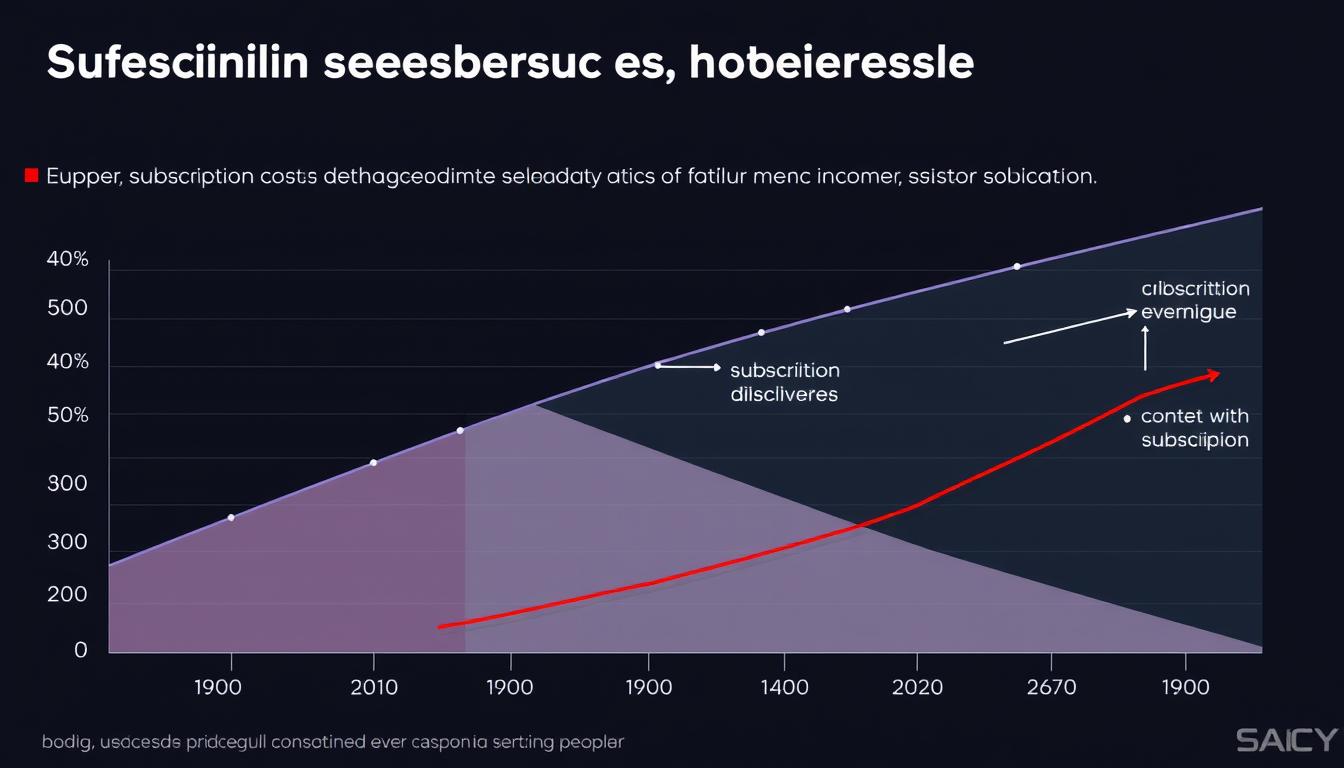 Graph showing subscription fatigue and content oversaturation challenges