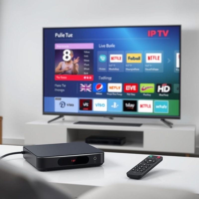 IPTV system showing integration of traditional channels and streaming content
