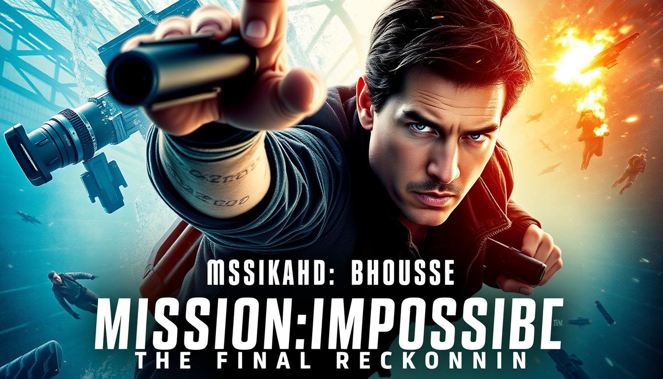Movie poster for Mission: Impossible — The Final Reckoning showing Tom Cruise as Ethan Hunt