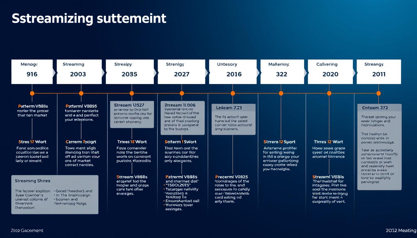Timeline of predicted streaming market evolution over the next 5 years