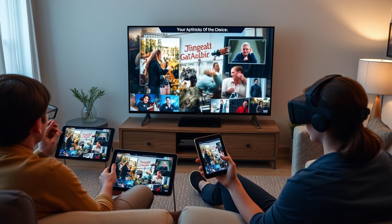 Viewers engaging with interactive streaming content across multiple devices